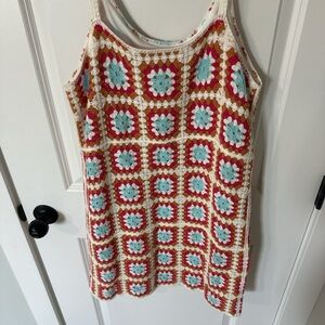 Colorful Crochet Midi Dress